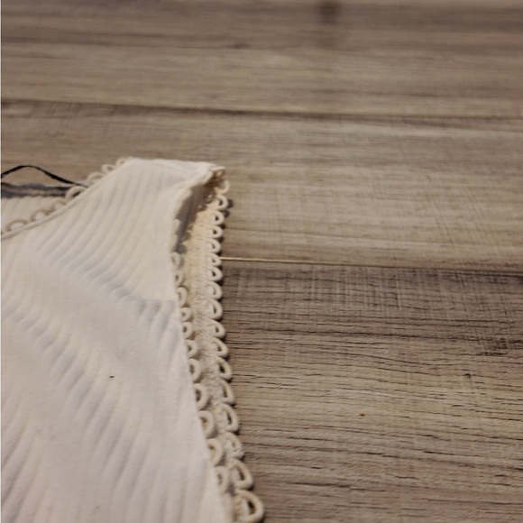 ZARA White High Neck Ribbed Crop Tank Top - Size L - Lagonlook Summer Fairy - Picture 7 of 14